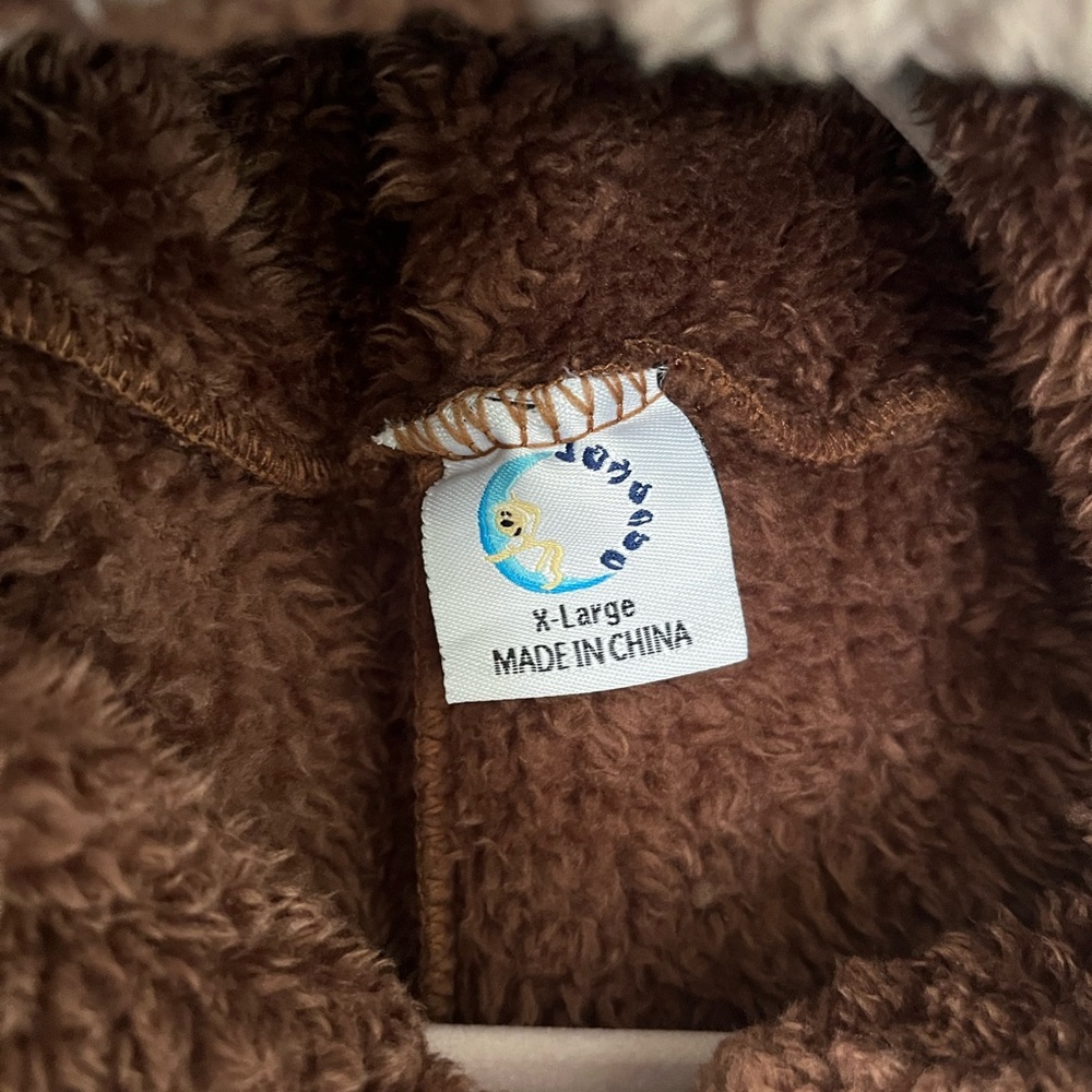 Cozy Brown Bear Adult XLarge Pajamas/Costume - Picture 4 of 6